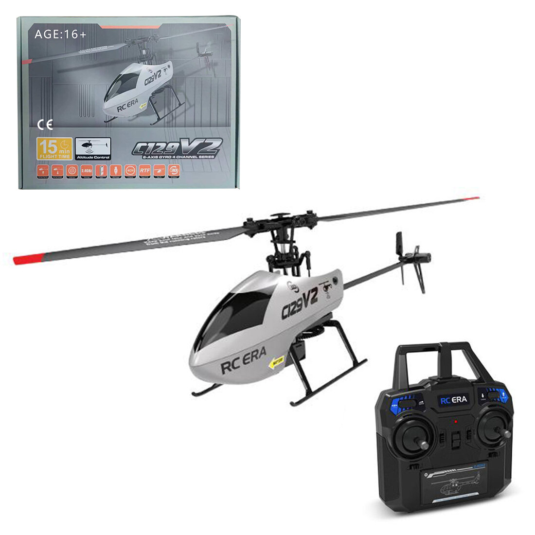 Drone Battery Charger - Helikopter wojskowy RC 4-kanałowy, bez stabilizatora,